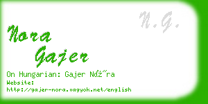 nora gajer business card